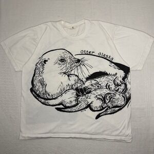 Vintage 80s Otter All Over Print Alaska Becik Art Medium